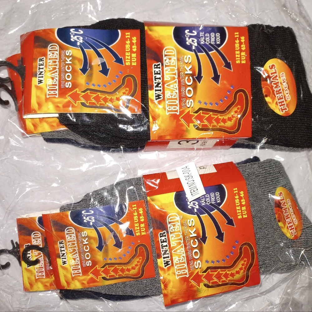 COPY - Men thermal winter heated socks 6pr